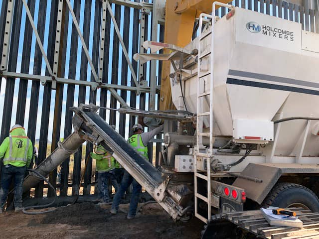 Holcombe Mixers at the Border Wall Project, Yuma, AZ