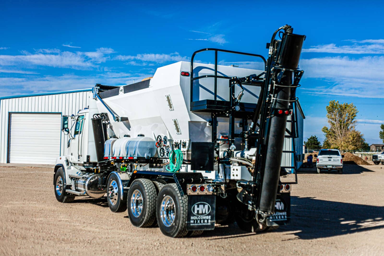 Rear view of Mobile Mixer Truck