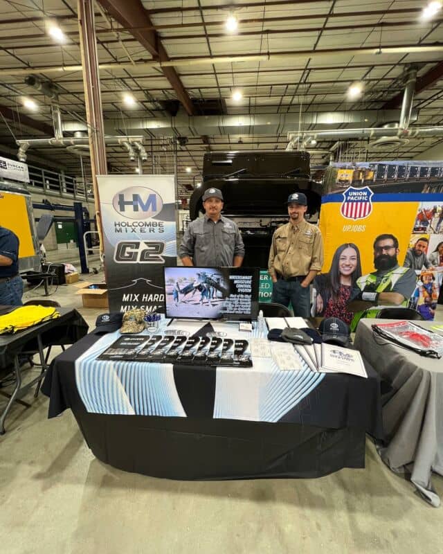 Holcombe Mixers participating in a local job fair.  We are always looking for qualified additions to our amazing team of employees.  A big thank you to Zach and Jake for manning the Holcombe Mixers booth.👍🏻