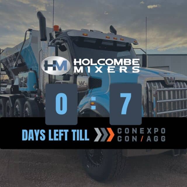 Countdown to @ConExpoConAgg! ⏰
Only 1 WEEK left until we join the construction industry's biggest event of the year. Come say hi and check out our cutting-edge volumetric mixers at booth D1914.
See you there! 🏗️🚧
#ConExpo2023 #HolcombeMixers #constructionindustry